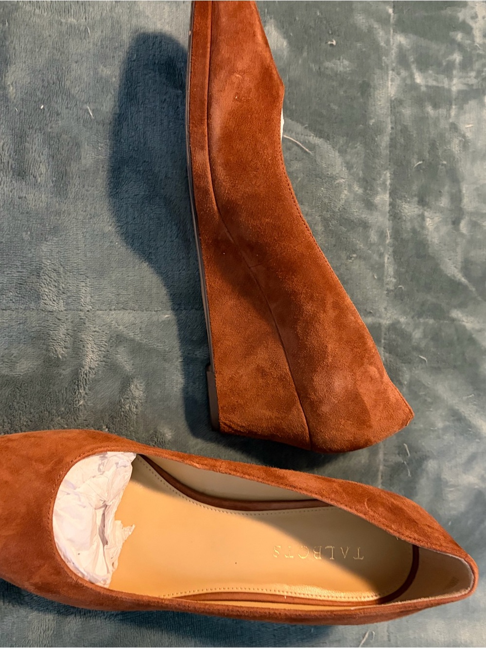 Talbots Cognac Suede Wedge